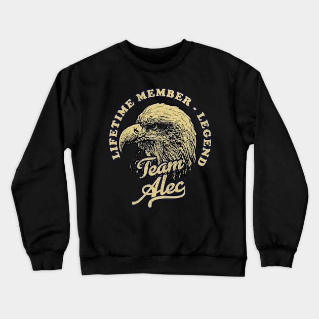 Alec Name - Lifetime Member Legend - Eagle Crewneck Sweatshirt by Stacy Peters Art